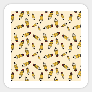 Yellow Pencil Pattern - Back to School 2024 / 2025 Sticker